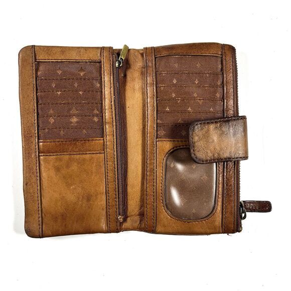 Fossil Long Live Vintage 1954 Wallet Womens Brown Leather - Picture 4 of 10
